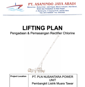 Lifting plan crane dengan perhitungan load dan safety factor
