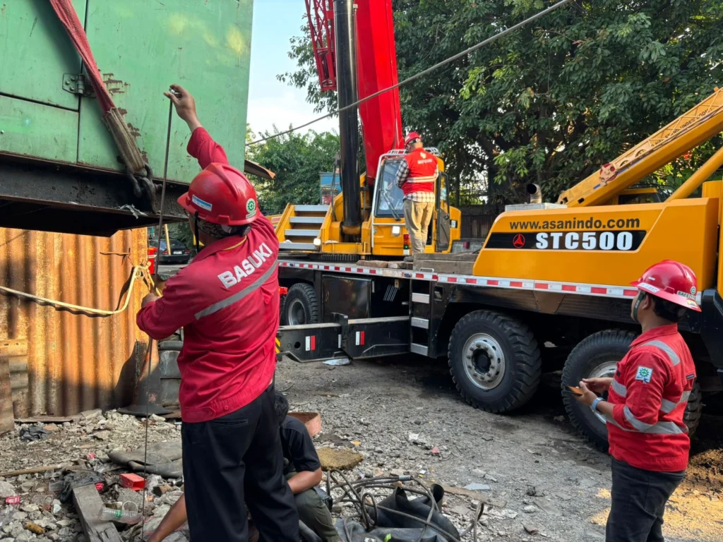 Operator crane bersertifikat SIO Kemnaker K3 profesional rental crane Jakarta ASANINDO