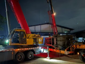 Mobilisasi crane jarak jauh luar Jakarta biaya tambahan di luar area JABODETABEK